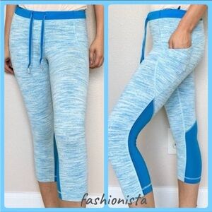 Lululemon Beach Runner Crop Aqua Blue Leggings sz.4